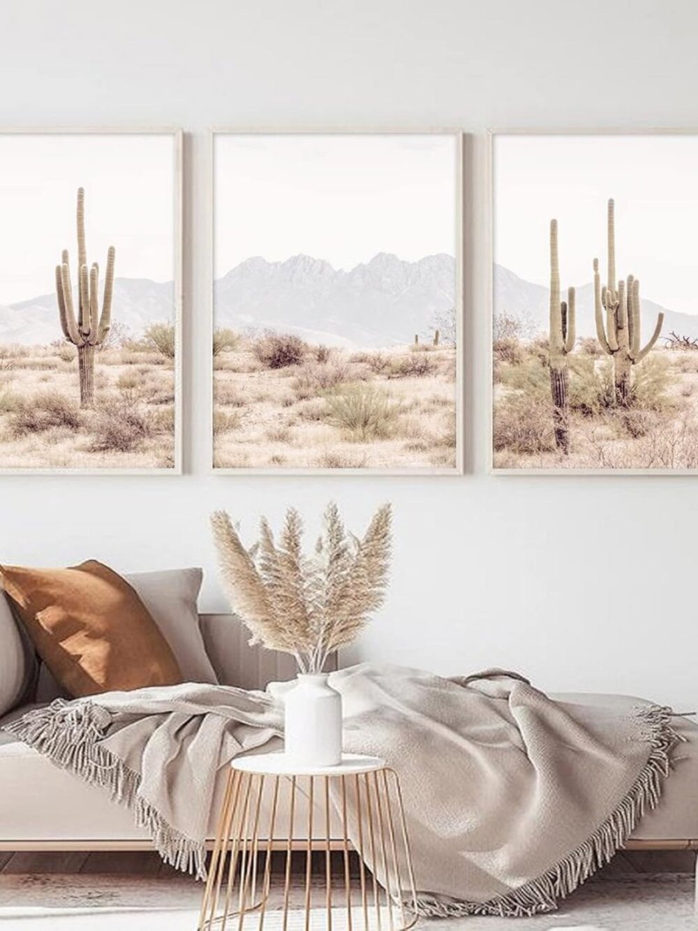 Sonoran Desert Landscape Wall Art Cactus Arizona Canvas Wall Decor Desert Poster